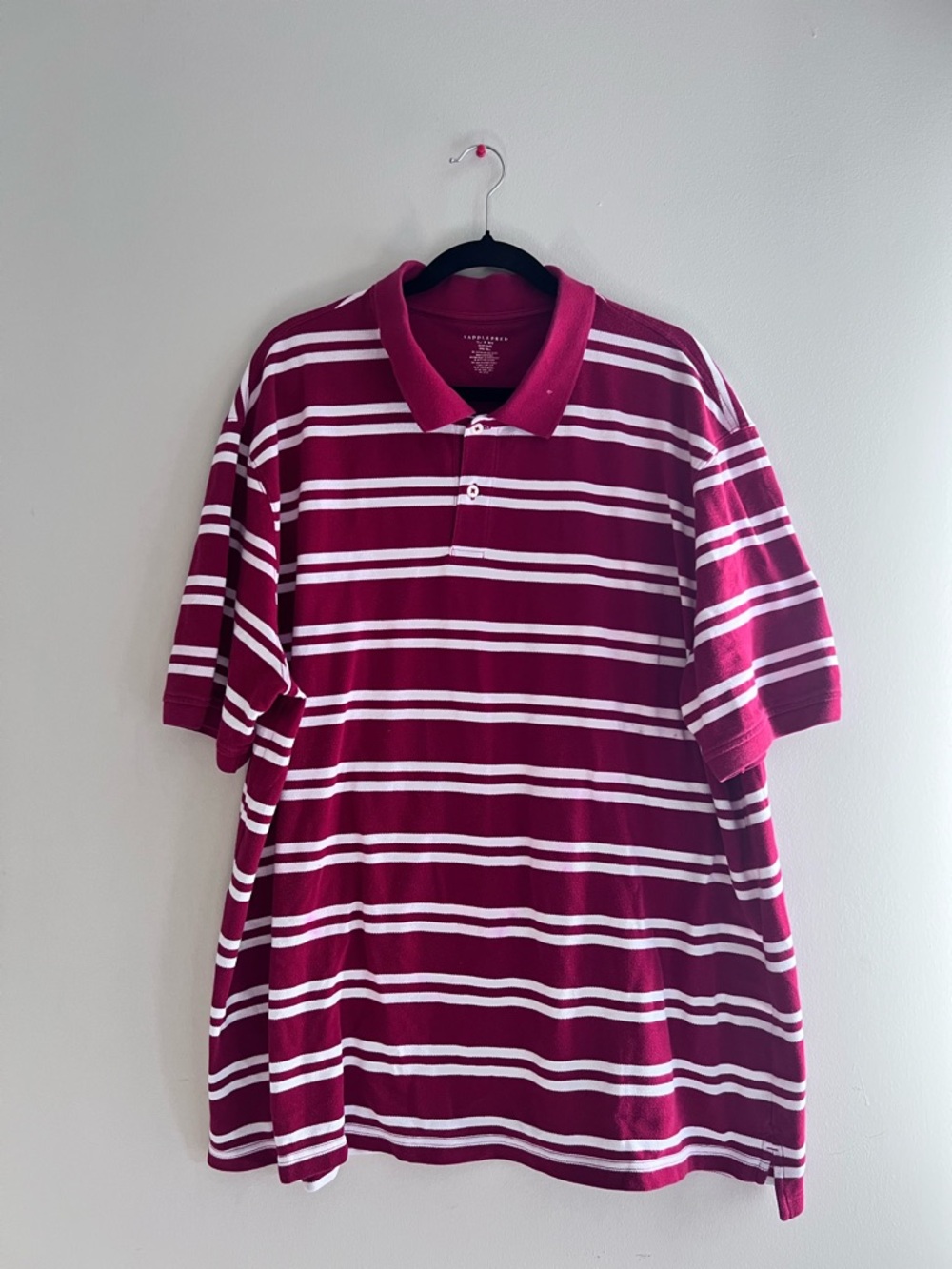 Men's Striped Maroon Polo Shirt